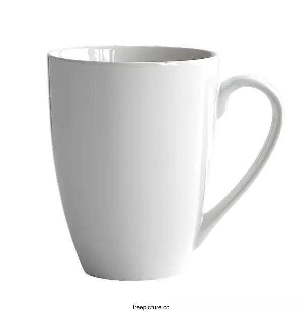 [Transparent Background PNG]Elegant White Ceramic Coffee Mug