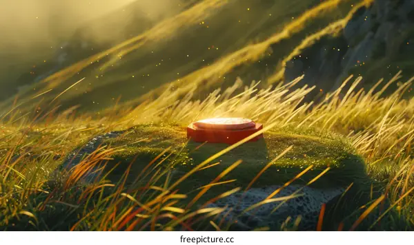 Red Button on Grassy Hill