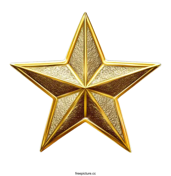 [Transparent Background PNG]Golden Star Illustration Design