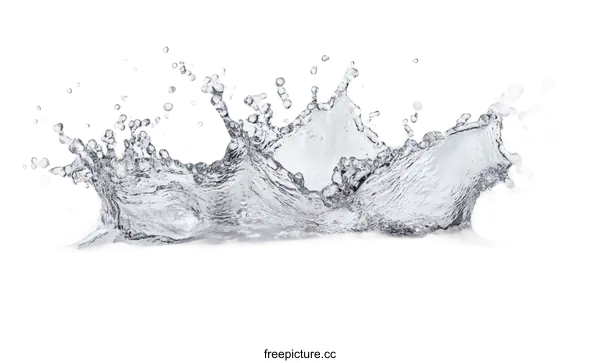 [Transparent Background PNG]Water Splash Illustration Isolated on White