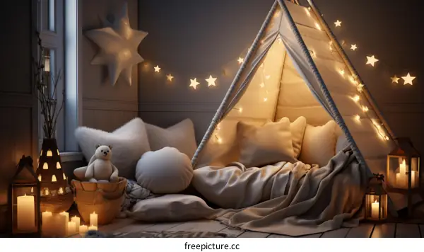 A cozy reading nook for kids