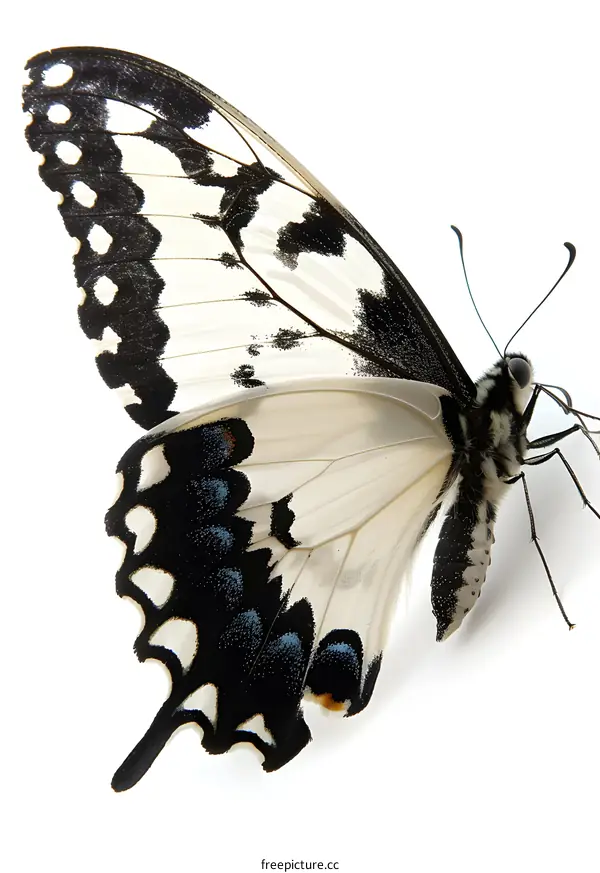 A black and white butterfly