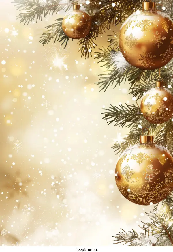 Golden Christmas Ornaments