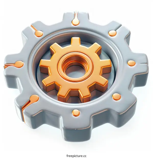 gold gear inside silver gear