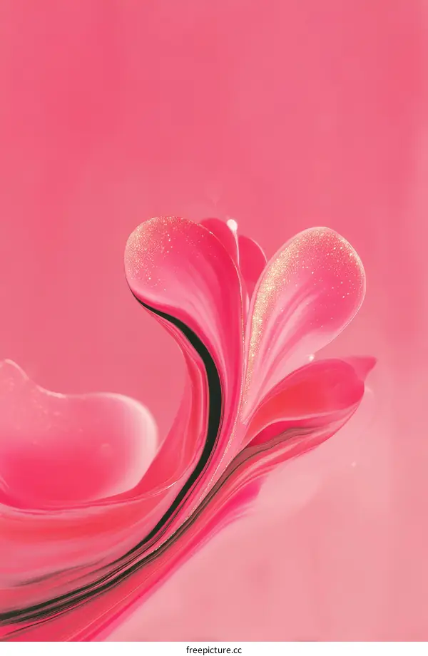 Abstract Pink Flowing Design