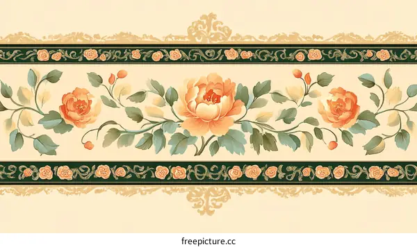 Ornamental Floral Border Design