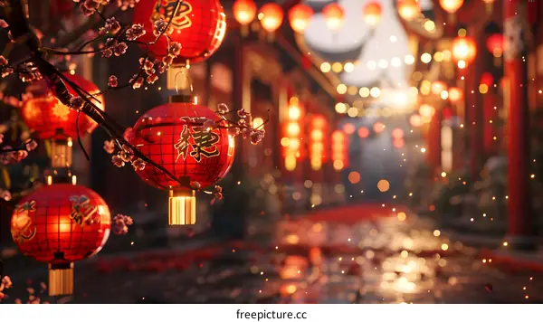 Street view during Spring Festival