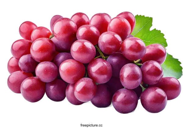 [Transparent Background PNG]Closeup of a bunch of red grapes