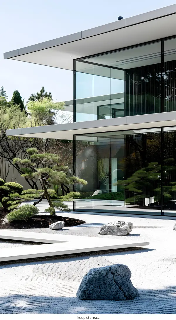 Modern Architecture and Zen Garden Design