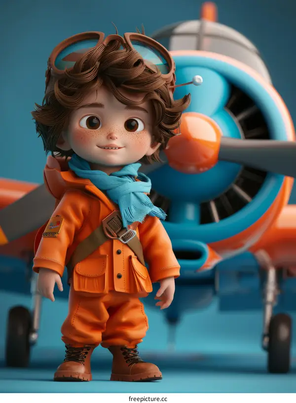 Boy with Toy Airplane