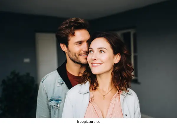 Couples Love and Happiness Outdoor Portrait