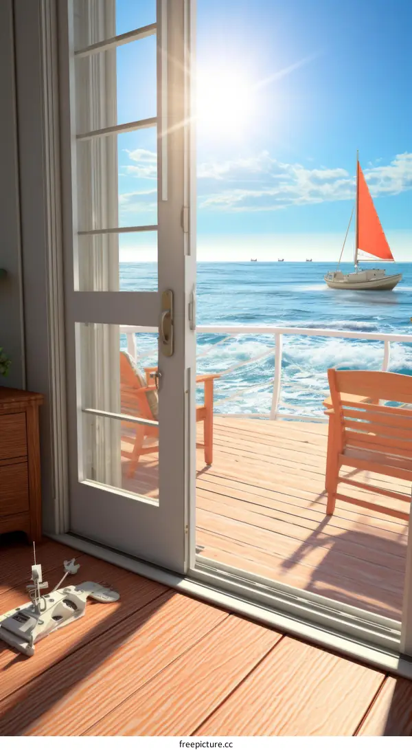 Open door to the sea