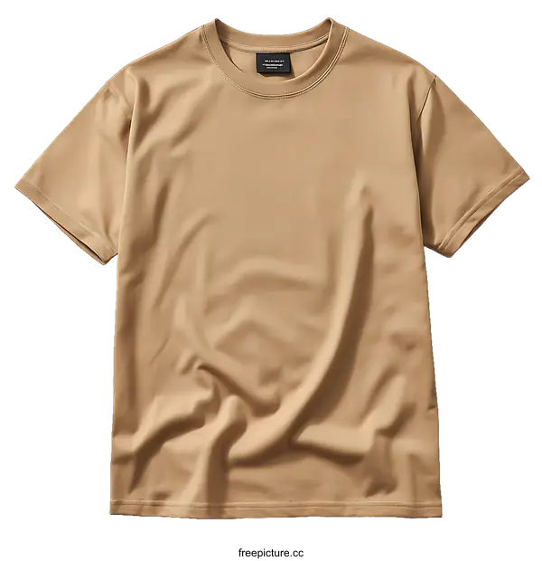 [Transparent Background PNG]Plain Light Brown T-shirt Fashionable Design