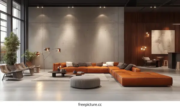 Modern Industrial Living Room Design