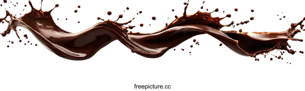 [Transparent Background PNG]Chocolate Splash Abstract Art