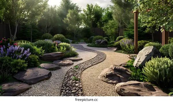 The design of the garden landscape