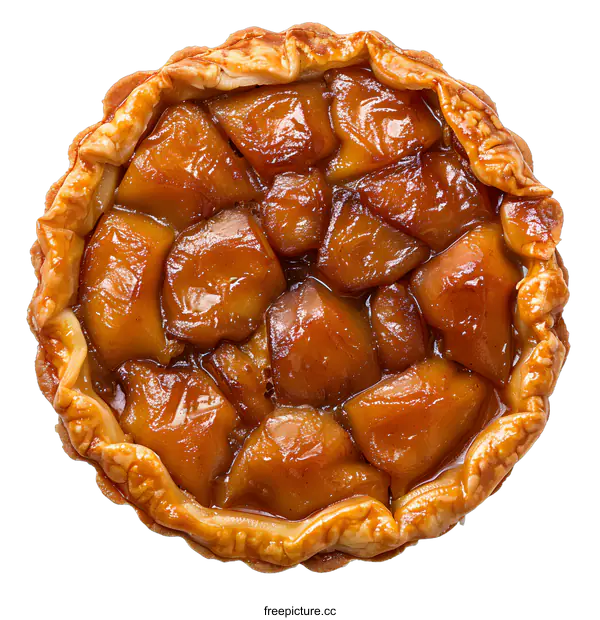 [Transparent Background PNG]Apple Tarte Tatin Overhead View