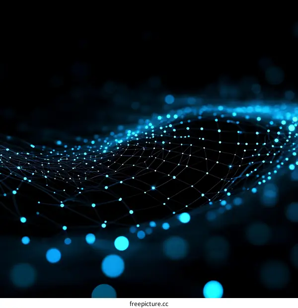 Abstract Network Wave Design Illustration