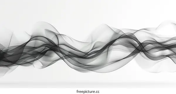Black and white abstract wave background