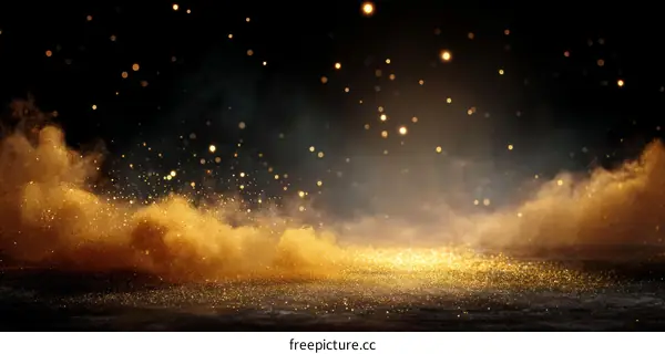 Golden Glitter Abstract Background Design