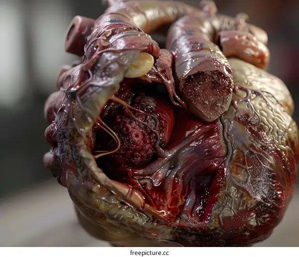 Close Up Detail Of A Human Heart