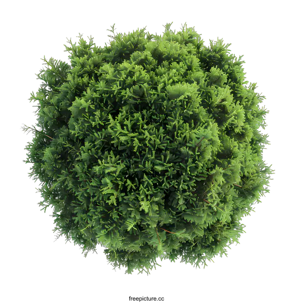 [Transparent Background PNG]Aerial View of a Lush Green Bush