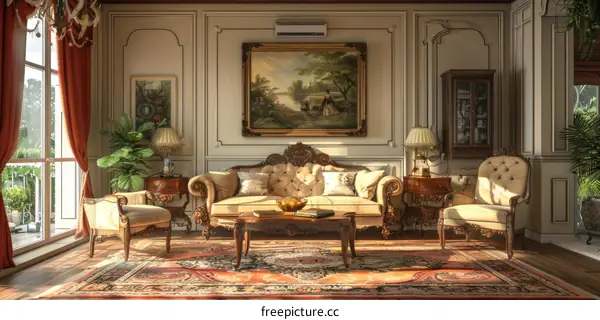 Living room in retro style