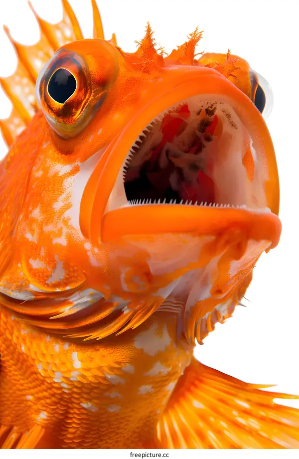 Orange Fish Open Mouth