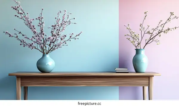 Modern Springtime Interior Design with Vase