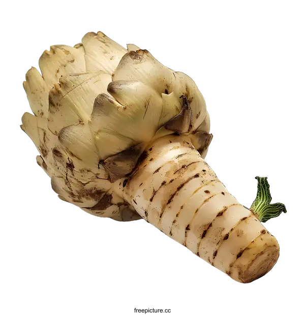 [Transparent Background PNG]Fresh Organic Artichoke Isolated On White Background