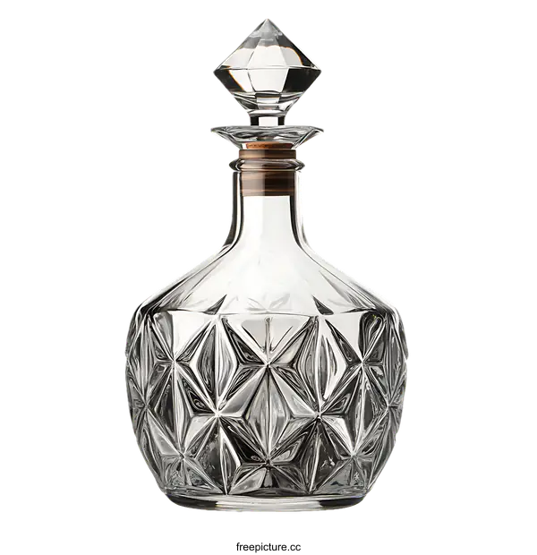[Transparent Background PNG]Vintage Decorative Glass Decanter