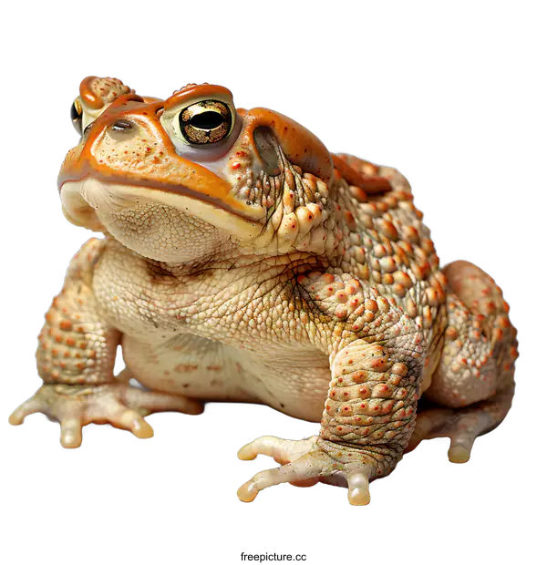 [Transparent Background PNG]A toad sits on a white background