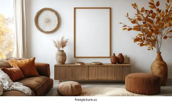 Modern Boho Living Room Interior Design