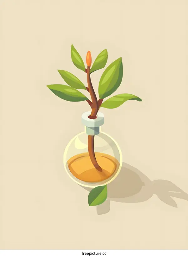 Plant Growth in a Glass Bottle