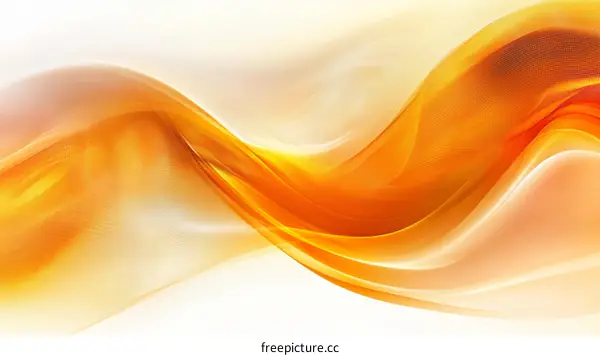 Abstract Orange and White Flowing Design