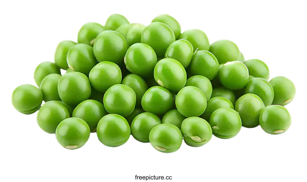 [Transparent Background PNG]Fresh Green Peas Pile Close Up
