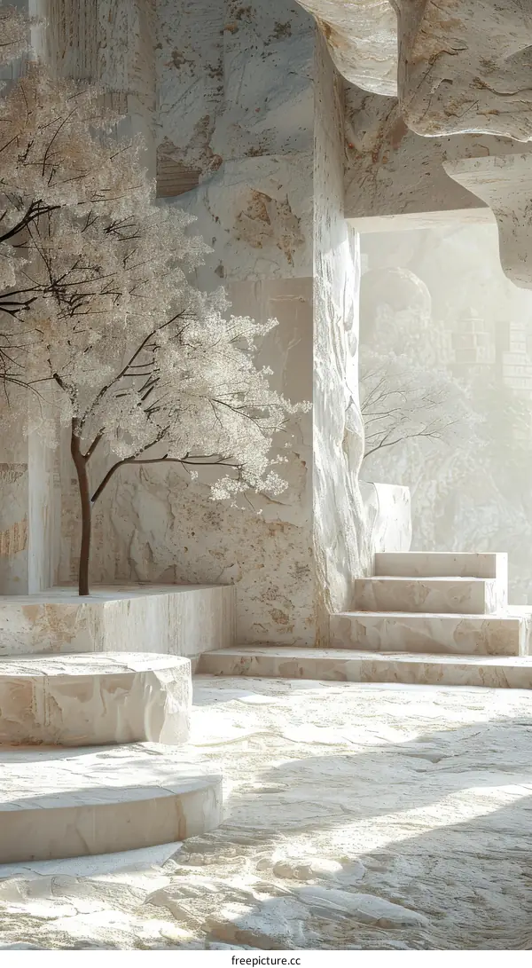 Mystical Stone Grotto: Interplay of Light and Shadow