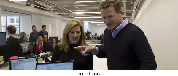 Business Meeting in Modern Office With People