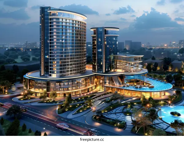 Modern Architectural Design of a Hotel Complex