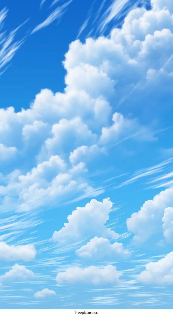 Blue sky with white clouds