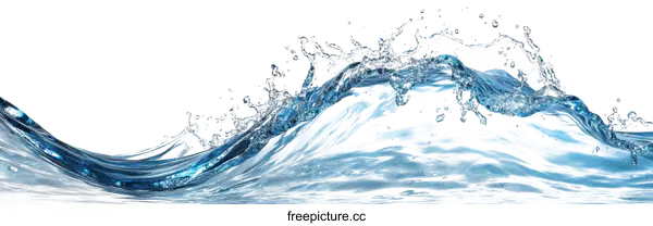[Transparent Background PNG]Water Splashing Waves Abstract Art