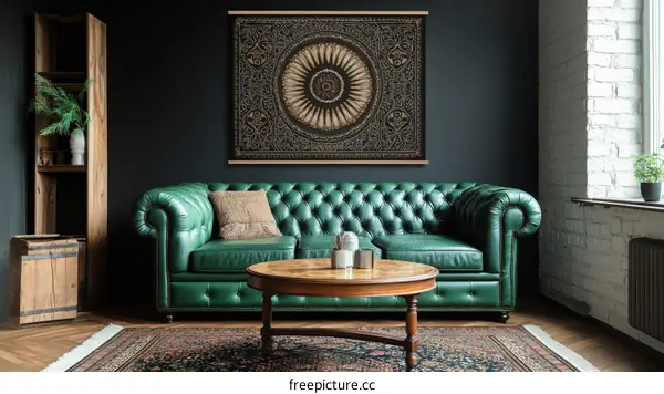 Vintage Living Room Decor with Artwork