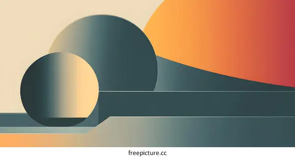 Abstract Geometric Shapes Background With Minimalist Style