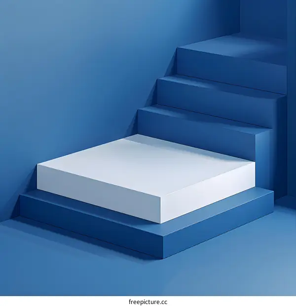 Blue and White Geometric Shapes Abstract Background