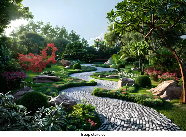 Garden landscape design renderings