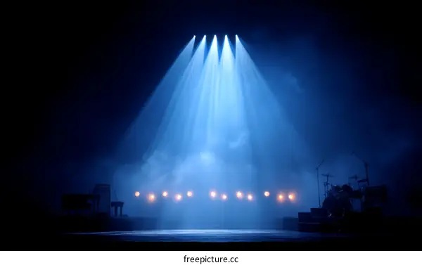 Stage Lighting Show Empty Stage