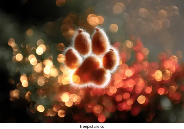 Close-up Animal Paw Print Artistic Illustration