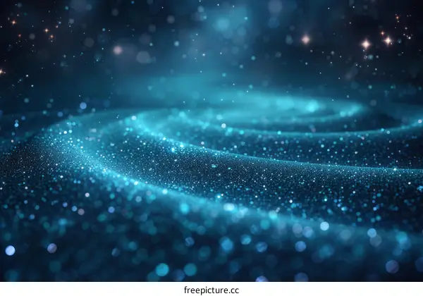 Blue glitter background with stars