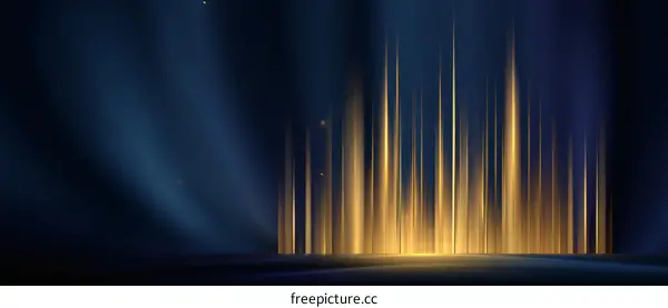 Abstract Golden Light Beams Background