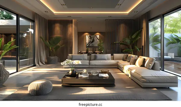 Modern minimalist living room